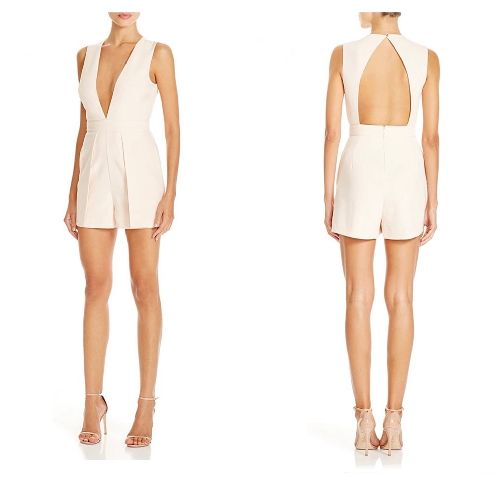 Lucy Paris Pleated Pale Pink Romper XS